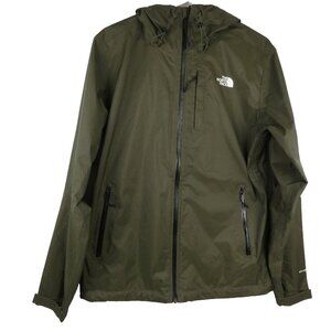 The North Face Mens Jacket Small Green DryVent Rain Wind Outdoor Full Zip